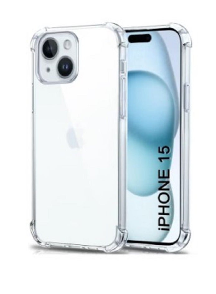 IAF Iphone 15 Case, for Iphone 15 5G Phone Case Clear, Reinforced Corners Scratch Resistant TPU Rubber Soft Silicone Protective Cover for Iphone 15 5G 2023 (Crystal Clear)