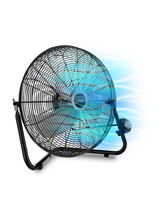 Lasko Lasko 20 High Velocity Commercial Grade Quickmount Converts From Floor Wall Mount Fan Ideal For Garages Basements Gyms 2264Qm 7 X 22 X 22 Inches Black Silver  - Image 1