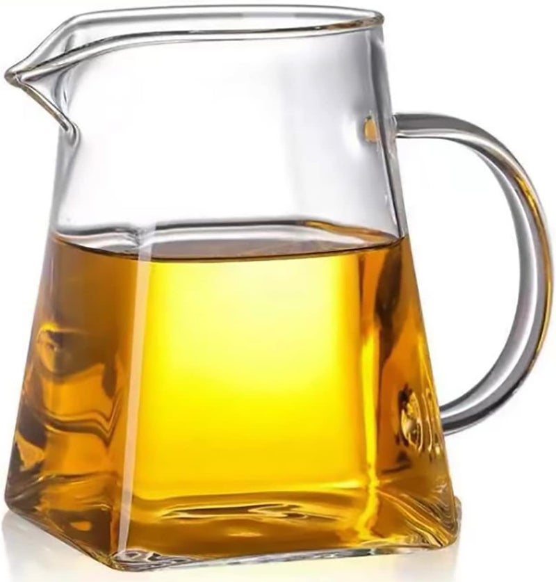 Dadamong Glass Pitcher with Handle, Milk and Cream Pitcher Cup Jug, Heat Resistant Borosilicate Glass Creamer for Coffee Tea or Maple Syrup Serving, Stovetop & Microwave Safe (25oz/ 750ML) - Image 1