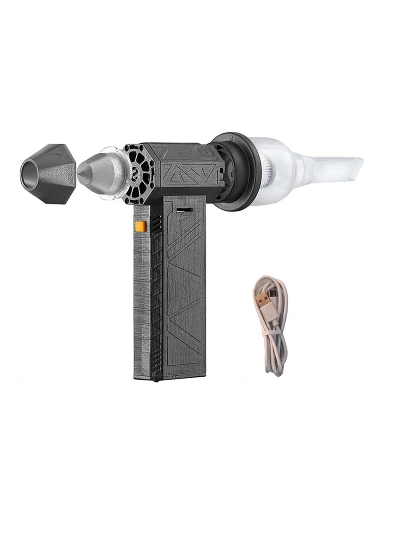 عام منفاخ هواء صغير، منفاخ هواء توربو جيت محمول بسرعة 130000 دورة في الدقيقة، مروحة جيت فائقة السرعة قابلة للتعديل وقابلة لإعادة الشحن، منفاخ هواء جيت لاسلكي لتجفيف السيارة، شحن سريع من النوع C - Image 1