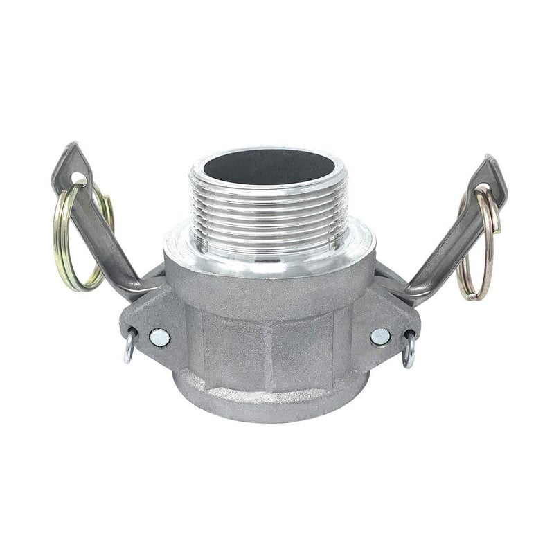 Gloxco Aluminum Type B Cam and Groove Fitting, 1-1/2" Female Camlock x 1-1/2" Male NPT (CAM-15-B-AL) - Image 3