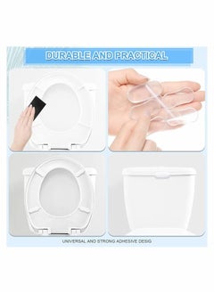 Realfrog Toilet Seat Bumpers, 5Pcs/Set Self-adhesive Buffer Pad Quiet Soft Lid Bumper Universal Toilet Lid Rubber Spacer Non-slip Pads Replacement for Families, Hotels, Hospitals, School Toilet Seats  - Image 2