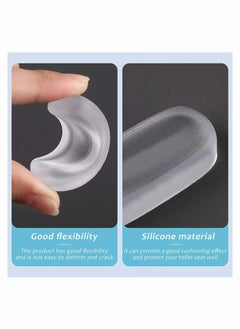 Realfrog Toilet Seat Bumpers, 5Pcs/Set Self-adhesive Buffer Pad Quiet Soft Lid Bumper Universal Toilet Lid Rubber Spacer Non-slip Pads Replacement for Families, Hotels, Hospitals, School Toilet Seats  - Image 3