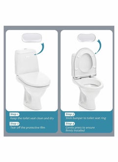 Realfrog Toilet Seat Bumpers, 5Pcs/Set Self-adhesive Buffer Pad Quiet Soft Lid Bumper Universal Toilet Lid Rubber Spacer Non-slip Pads Replacement for Families, Hotels, Hospitals, School Toilet Seats  - Image 5