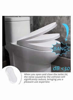 Realfrog Toilet Seat Bumpers, 5Pcs/Set Self-adhesive Buffer Pad Quiet Soft Lid Bumper Universal Toilet Lid Rubber Spacer Non-slip Pads Replacement for Families, Hotels, Hospitals, School Toilet Seats  - Image 4