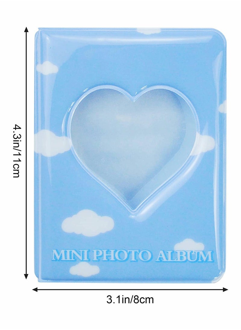 SYOSI - 3 Inch Mini Photo Album Heart Hollow Card Binder Kpop Holder For Collecting Picture Name ID Business Cards Photos Camera 40 Pockets - Image 1