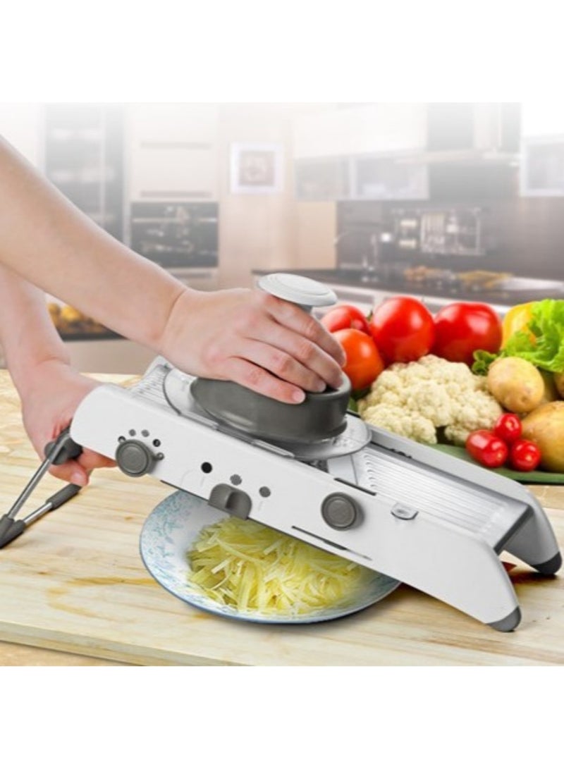 JINFANLI Kitchen Slicer 18 Food Slicer Stainless Steel Adjustable Thickness Vegetable Chopper Grater for Potato Cheese Fruit Vegetable Onion Shredder, Stainless Steel Multi-function Vegetable Cutter Shredder Slicer Vegetable Cutter Safe Portable Potato Grater - Image 1