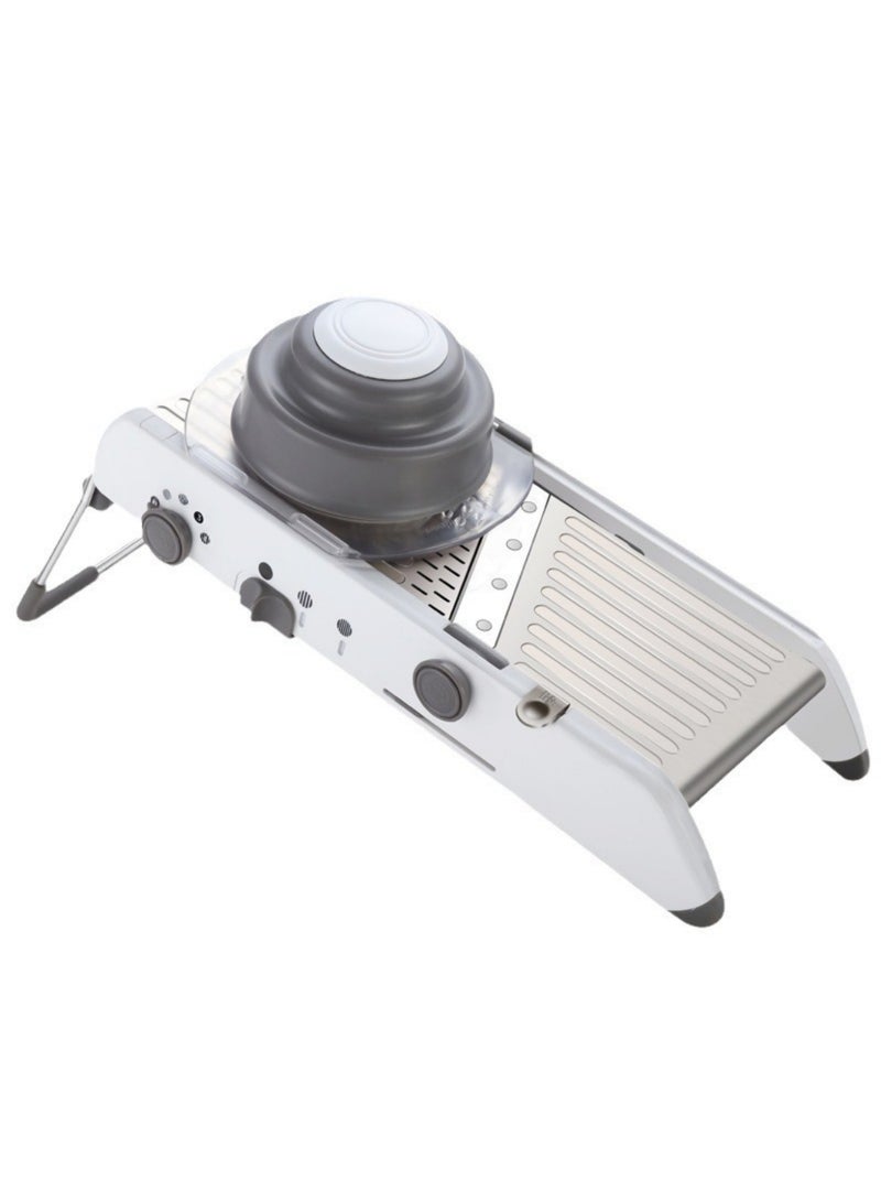 JINFANLI Kitchen Slicer 18 Food Slicer Stainless Steel Adjustable Thickness Vegetable Chopper Grater for Potato Cheese Fruit Vegetable Onion Shredder, Stainless Steel Multi-function Vegetable Cutter Shredder Slicer Vegetable Cutter Safe Portable Potato Grater - Image 2