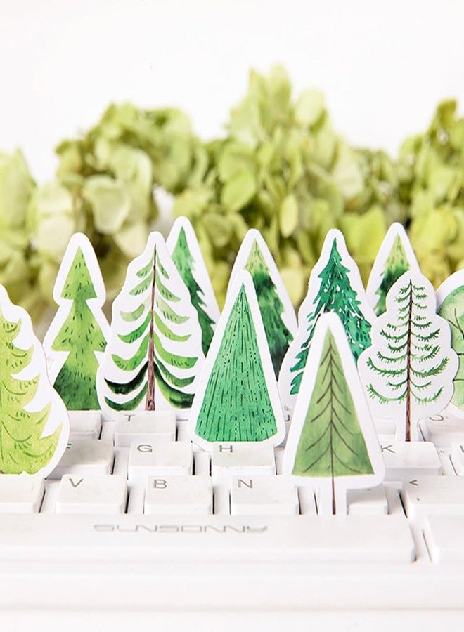 OBUJOPAL Small Pine Tree Stickers, Obujopal 45Pcs Green Forest Stickers for Scrapbooking Journaling Planners Water Bottle Diary Planner Collage Envelope Phone Case DIY Art Crafts Decoration - Image 2