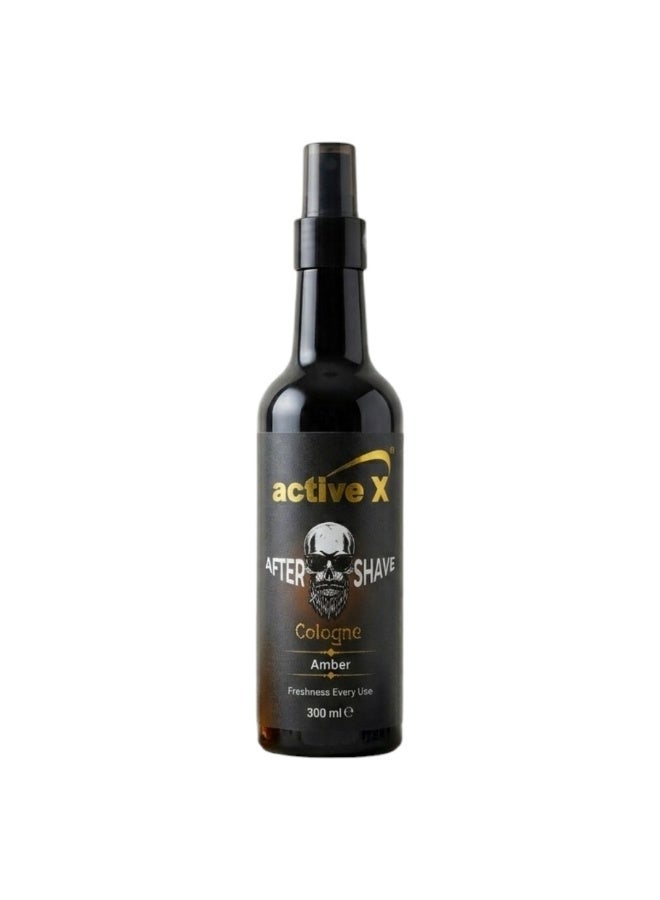 ActiveX After Shave Cologne Amber 300ml – Long Lasting Masculine Fragrance & Skin Refreshing After Shave Splash - Image 1