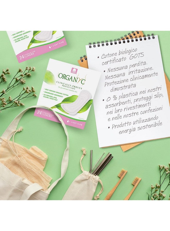 Organyc 100% Certified Organic Cotton Everyday Panty Liner, Folded, Light Flow, 24 Count, 1-Pack - Image 2