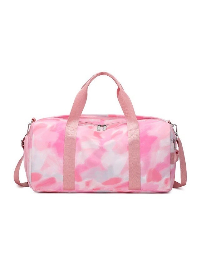 Medium-sized children's sports bag for girls and women, waterproof travel bag for training, dance, and gymnastics, with a shoe compartment, wet bag, shoulder strap, and weekend travel bag, Style 3 - Image 1