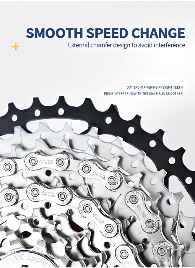 GROIC 9-Speed Bike Chain,Replacement Bicycle Chain with 116 Links,Half/Full Hollow Lightweight Stainless Steel Bicycle Chain for Road Bike  - Image 5