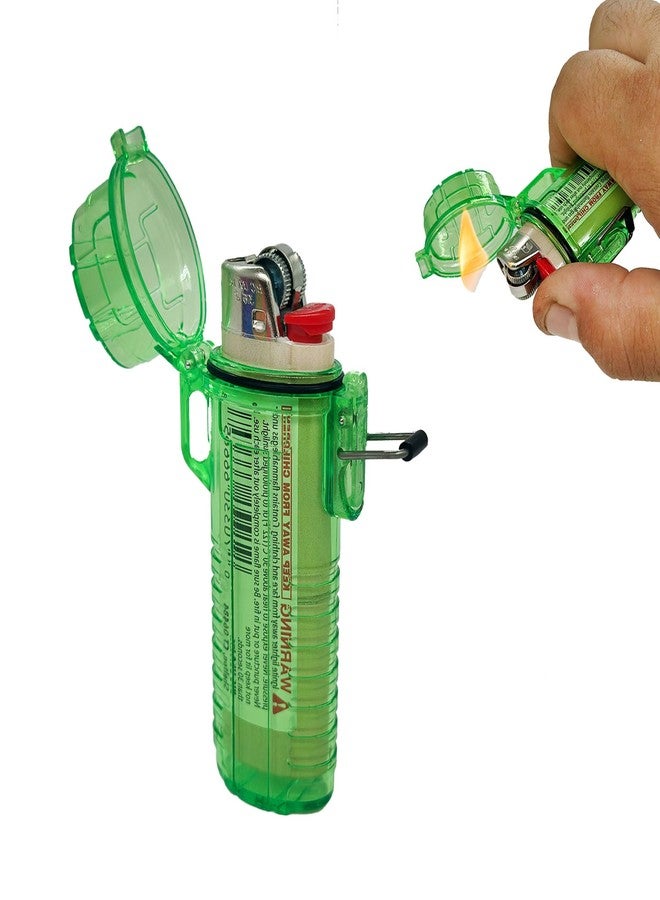 Caligars Waterproof Lighter Case- Case for Bic, Outdoor (Variety Colors) (Green) - Image 1
