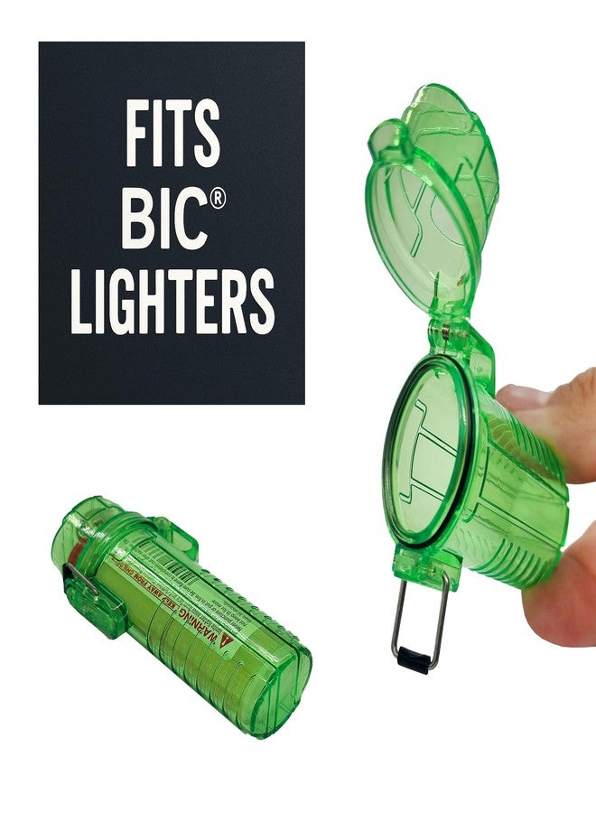 Caligars Waterproof Lighter Case- Case for Bic, Outdoor (Variety Colors) (Green) - Image 2