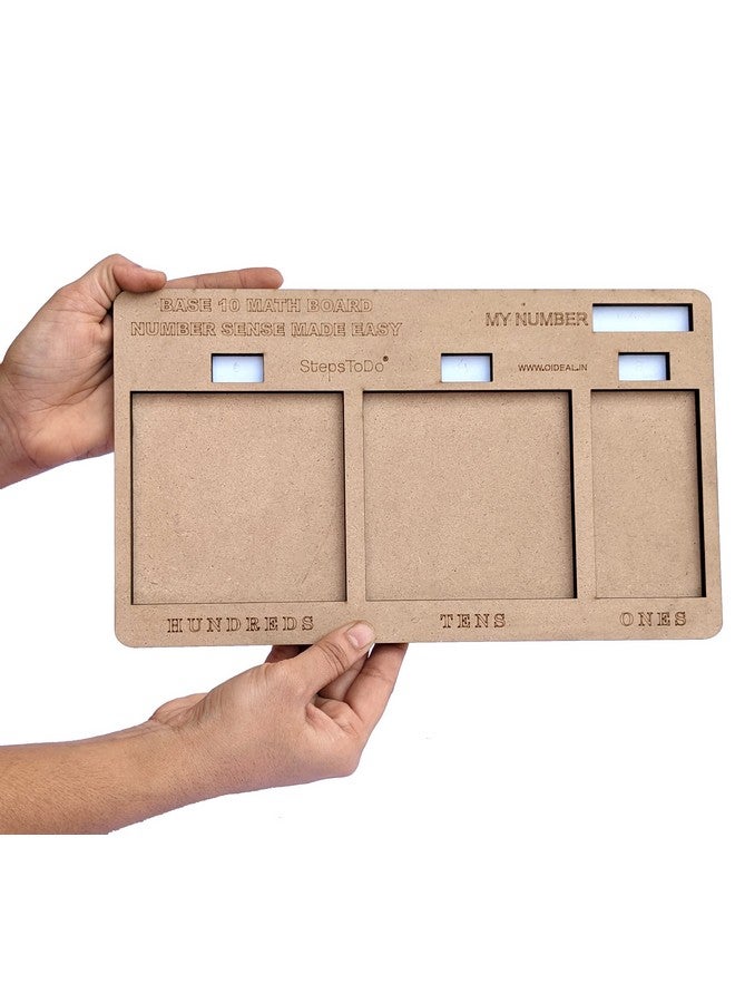 StepsToDo Base Ten Blocks Kit with Place Value Mats and Instruction Manual. Math Manipulative for Kids.Teach Number Concepts and Place Value (Only Place Value Mat)