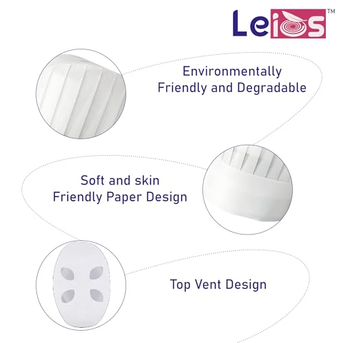 Leios Disposable Kitchen apron and Chef Cap White combo set for Men and Women. Ready to use kit for Restaurant Banquet Catering and Cooking Classe. Combo Kitchen Apron 10 Pcs + chef Cap 10 pcs. - Image 5
