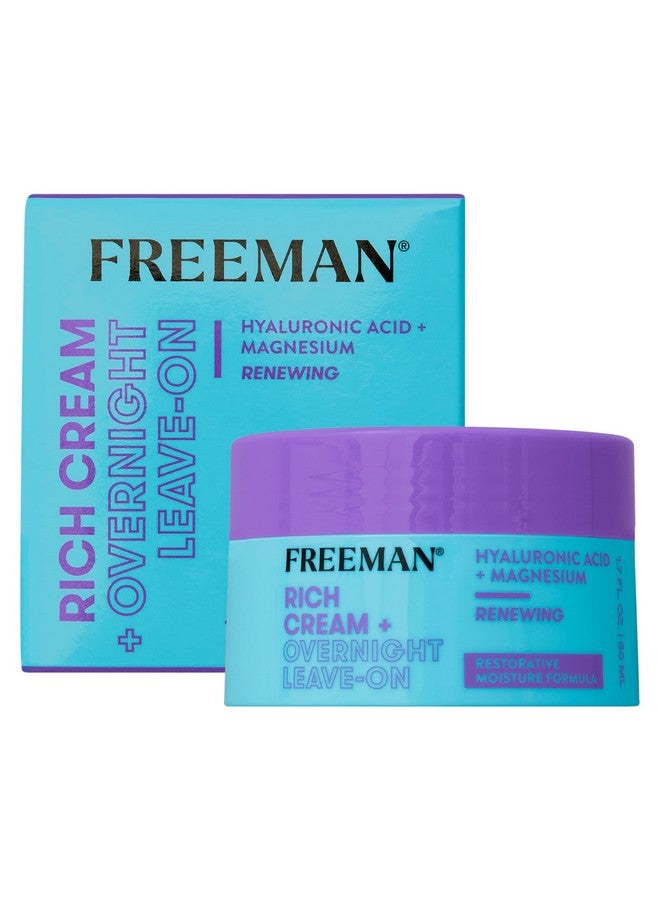 Freeman Rich Cream + Overnight Leave-On, Moisturizing Face Mask, Facial Mask For Dry Skin, Face Cream Infused With Magnesium & Hyaluronic Acid To Hydrate & Soothe Skin, 1.7 Fl.Oz./ 50 Ml Jar - Image 1