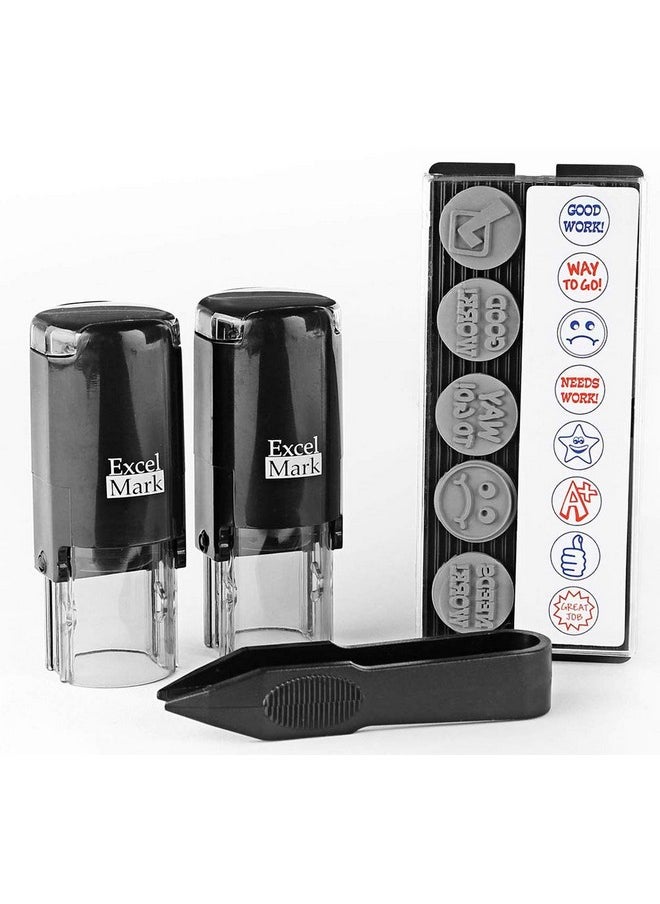 ExcelMark - A17 Teacher Self-Inking Rubber Stamp Kit - Image 1