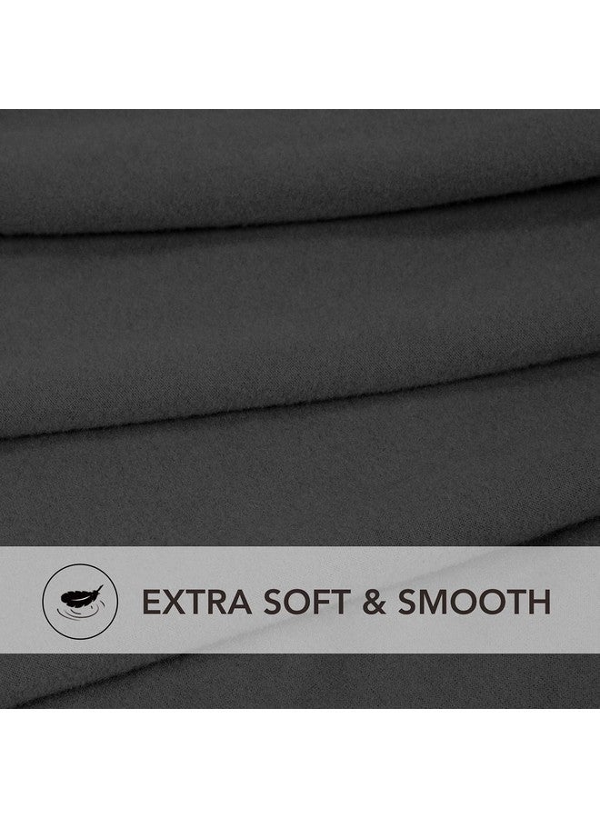 PureFit Super Stretch Soft Form Fit Ottoman Cover Rectangle - Ottoman Slipcovers for Foot Stool & Folding Storage Furniture for Living Room with Nonslip Elastic Bottom (Large, Dark Gray) - Image 5