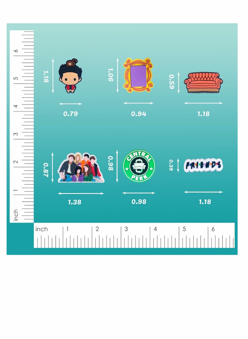 KASTWAVE Shoe Decoration Charms, 16 PCS PVC Shoe Charms for Shoes Silicone Wristbands, PVC Shoe Charms for Croc, Different Shapes, Hole Hole Shoes Buckle, Party Gift for Kids and Teens Girls - Image 2