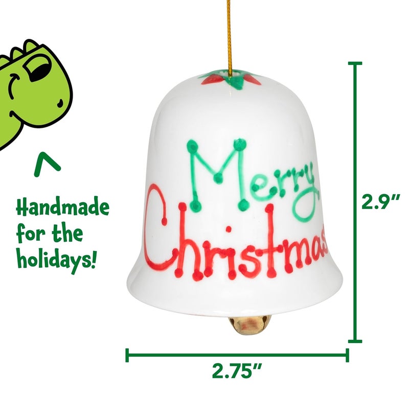 READY 2 LEARN Christmas Crafts - Design Your Own Porcelain Bells - Craft Kit for Kids - Christmas Tree Decorations - All Materials Included, Green,Red, Set of 3 - Image 3
