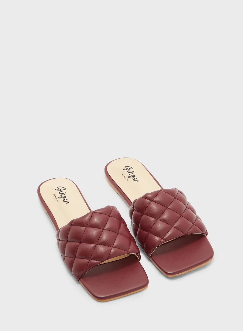Ginger Flat Quilted Sandals