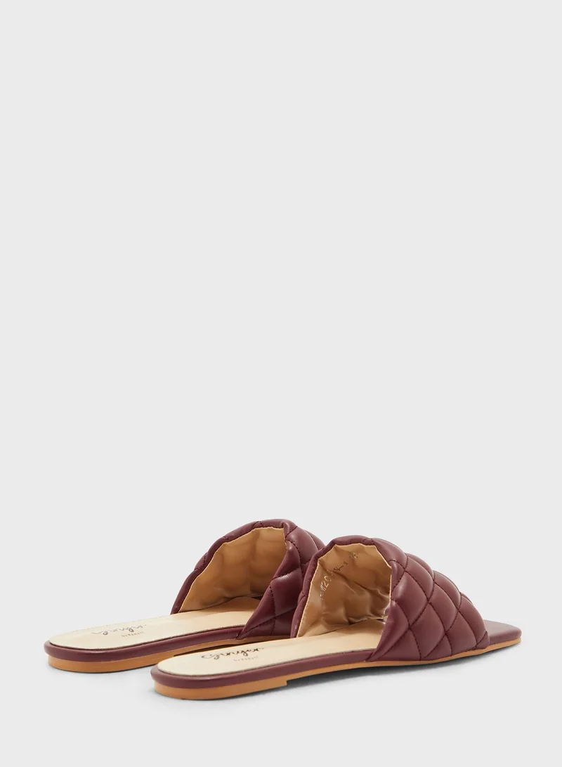 Ginger Flat Quilted Sandals