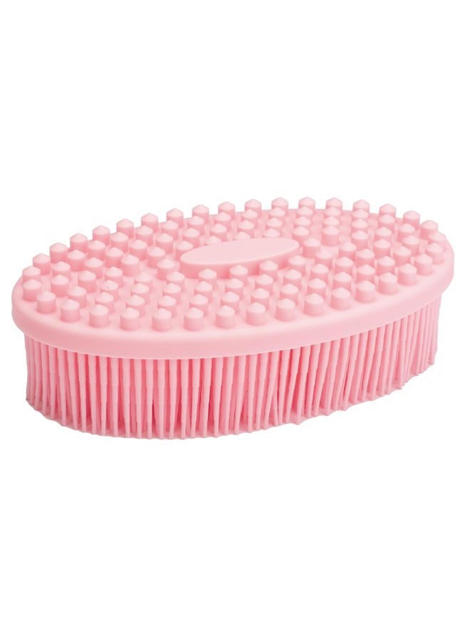 DNC (Pink) - Exfoliating Silicone Body Scrubber Shower Bath Body Brush Easy to Clean, Lathers Well, Eco Friendly (Pink) - Image 3