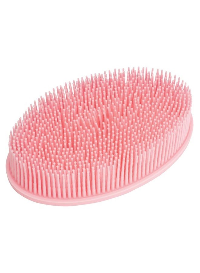 DNC (Pink) - Exfoliating Silicone Body Scrubber Shower Bath Body Brush Easy to Clean, Lathers Well, Eco Friendly (Pink) - Image 2