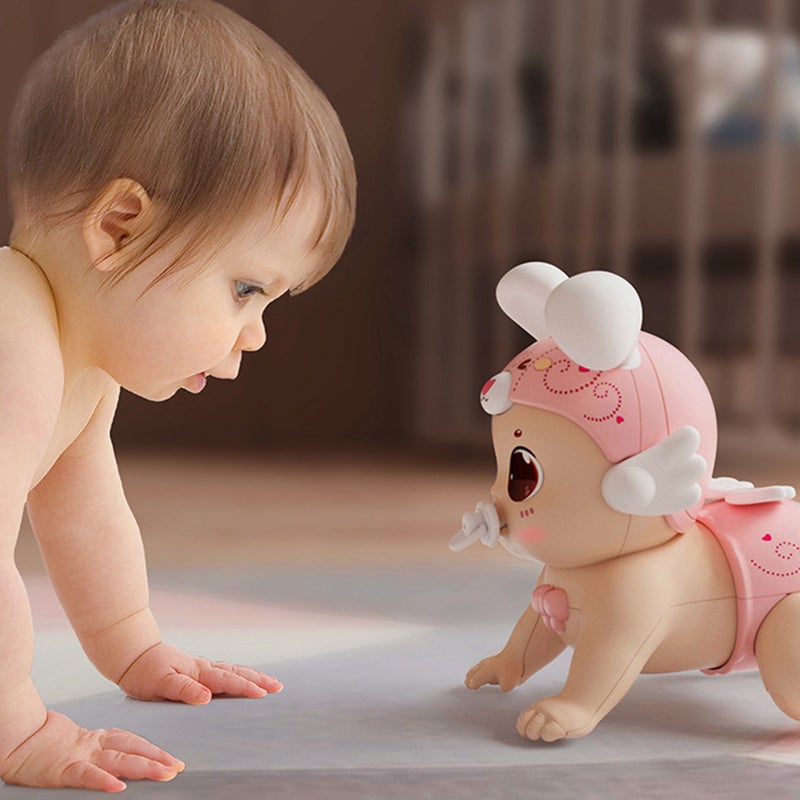 Electric Crawling Animal Toy: Safe Smooth Plastic, Button-Control, Song Record & Cognitive Development - Interactive Electric Baby Crawling Toy for Infants & Toddlers Early Learning Play - Image 5