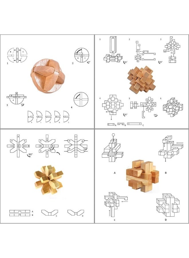 ULT-unite3D Wooden Cube Brain Teaser Puzzle - Image 1