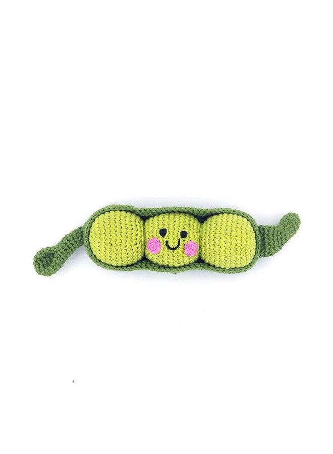 Pebble Fair Trade Handmade Crochet Cotton Friendly Peapod Rattle 9Inch Length - Image 1