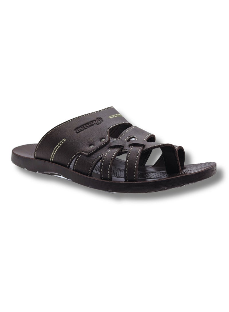 Aerosoft Men's Slippers P2810 Brown - Image 2