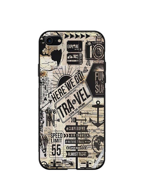 Protective Case Cover For Apple iPhone 7/8/SE 2020 Here We Go Travel Design Multicolour