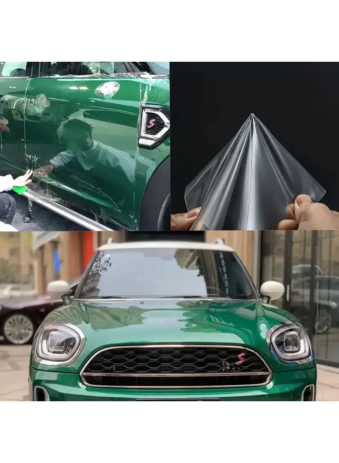 Transparent Car Paint Protection Film 19 69inch X 118 11inch Self Adhesive Durable - Image 3