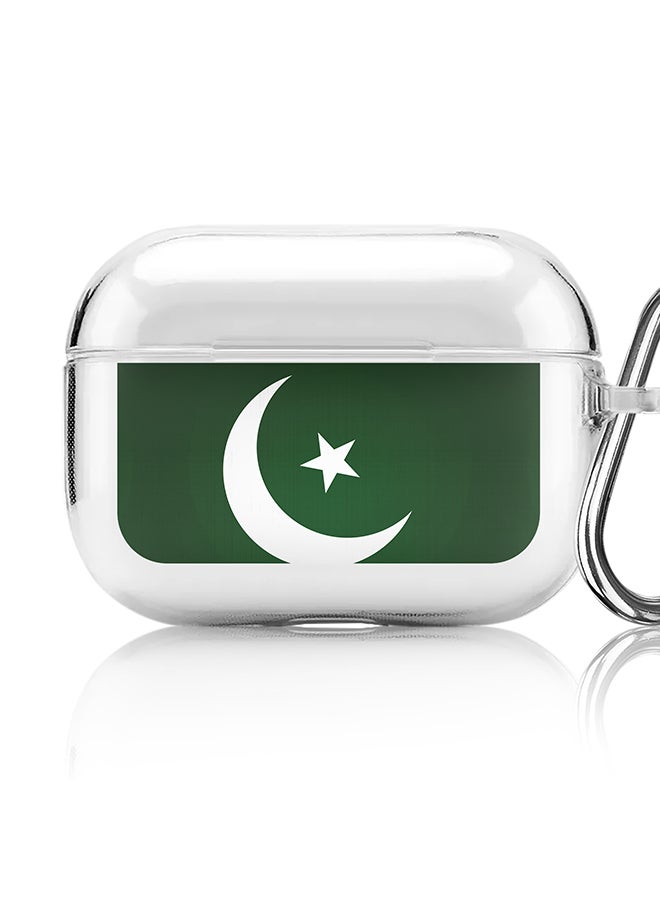 Stylizedd Classic Clear printed Case for Apple AirPods Pro 2nd Generation Thin Transparent Cover [Designed for Apple AirPods Pro 2nd Generation] - Flag of Pakistan - Image 1