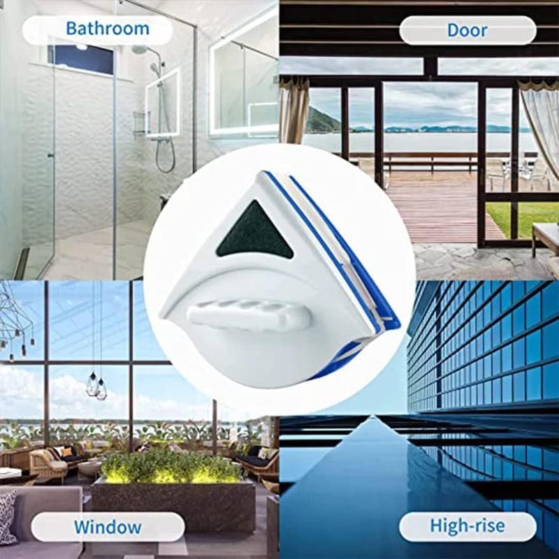 OLAFUR Magnetic Window Cleaner DoubleSide Glazed Two Sided Glass Cleaner Wiper with 2 Extra Cleaning Cotton Cleaner Squeegee Washing Equipment - Image 2