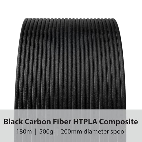 Proto-Pasta Protopasta 3D Printer Filament, PLA Filament 1.75mm, Black Carbon Fiber HT PLA Composite, 500g Spool - Image 2