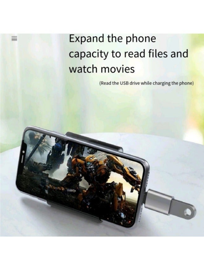 Applicable Apple Cell Phone OTG Adapter Lightning Conversion Card Reader USB3.0 Microphone U Disk Sound Card