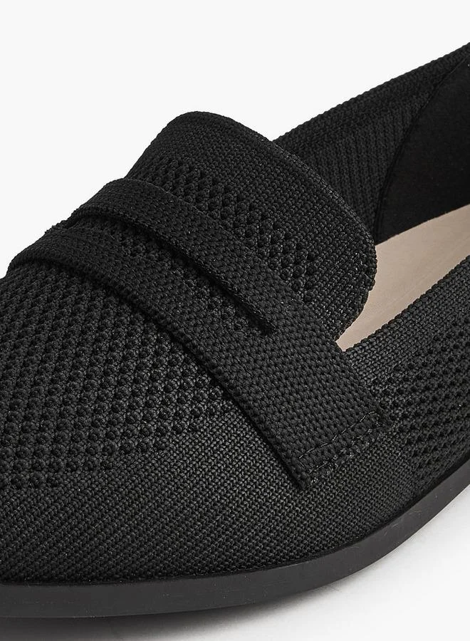 Le Confort BLACK Textured Slip-On Comfort Loafers for Women | Best Price UAE