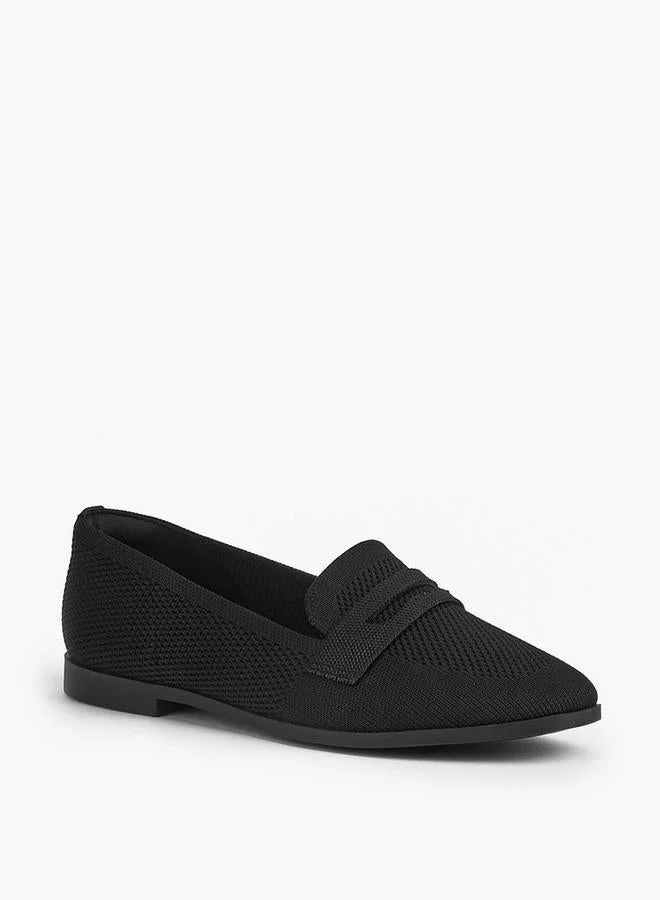 Le Confort BLACK Textured Slip-On Comfort Loafers for Women | Best Price UAE
