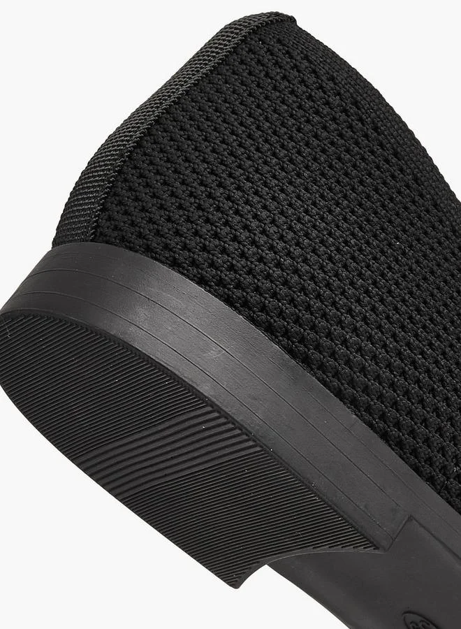 Le Confort BLACK Textured Slip-On Comfort Loafers for Women | Best Price UAE