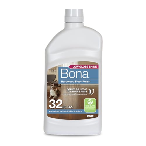 Bona Hardwood Floor Polish - 32 fl oz - Low Gloss Shine - Polish for Wood Floors - Protects and Renews Dull Flooring - Covers 500 sq ft - Image 1