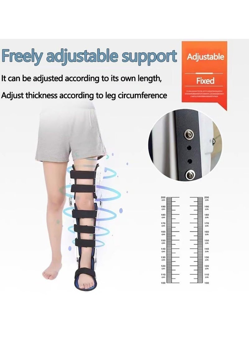 Bukela Knee, Ankle And Foot Orthosis Hinged Knee Foot Support Brace Full Leg Stabilizer Orthosis Splint For Lower Limb Injuries Post Knee And Foot Protector Also Used For Achilles Pain Relief  - Image 3