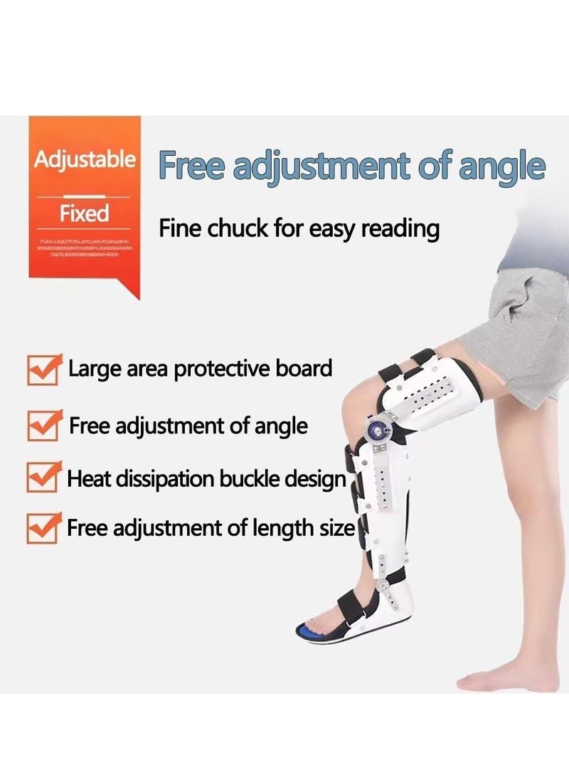 Bukela Knee, Ankle And Foot Orthosis Hinged Knee Foot Support Brace Full Leg Stabilizer Orthosis Splint For Lower Limb Injuries Post Knee And Foot Protector Also Used For Achilles Pain Relief  - Image 4