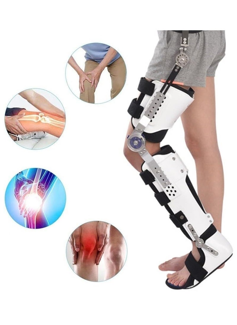 Bukela Knee, Ankle And Foot Orthosis Hinged Knee Foot Support Brace Full Leg Stabilizer Orthosis Splint For Lower Limb Injuries Post Knee And Foot Protector Also Used For Achilles Pain Relief  - Image 2