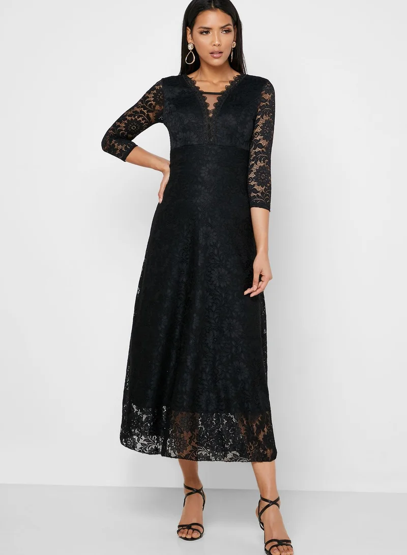 MELA LONDON Lace Skater Dress