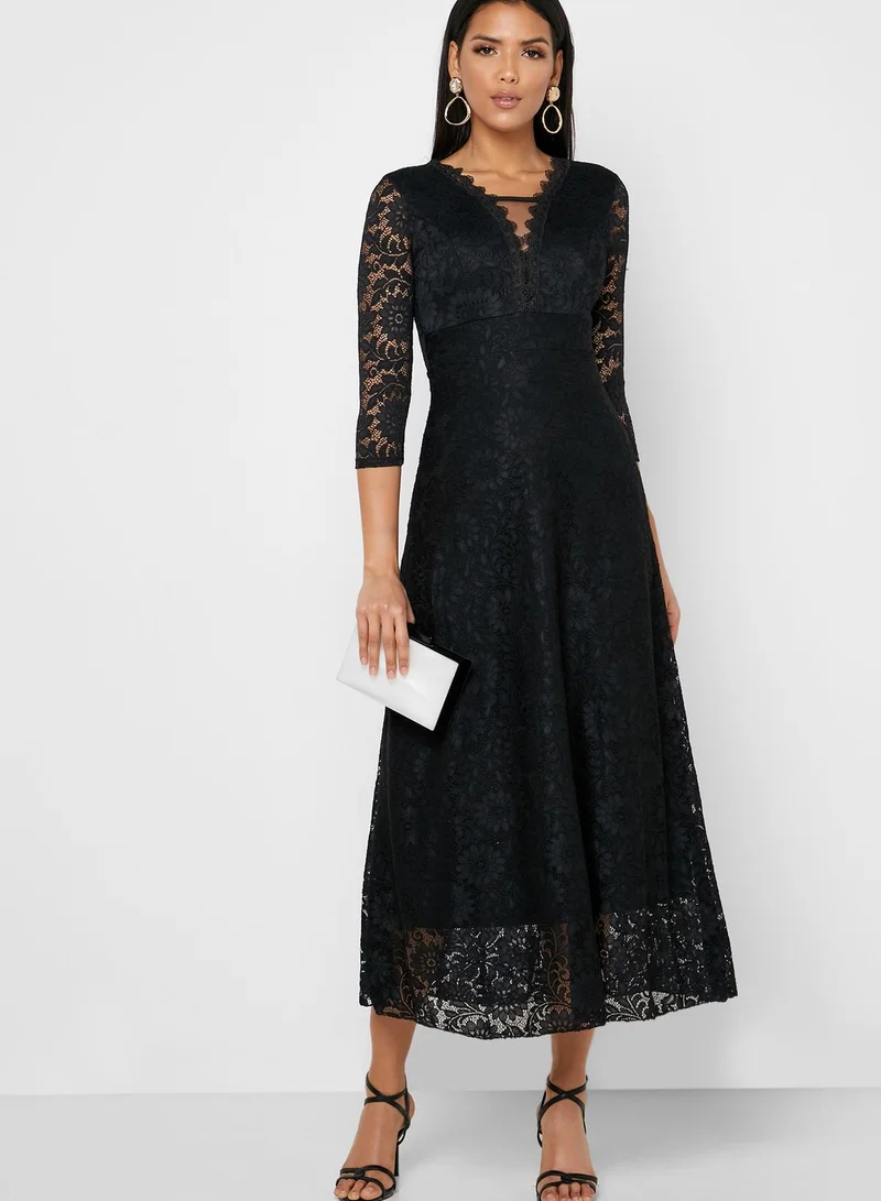MELA LONDON Lace Skater Dress
