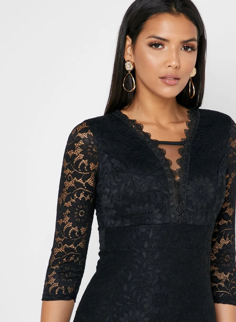 MELA LONDON Lace Skater Dress